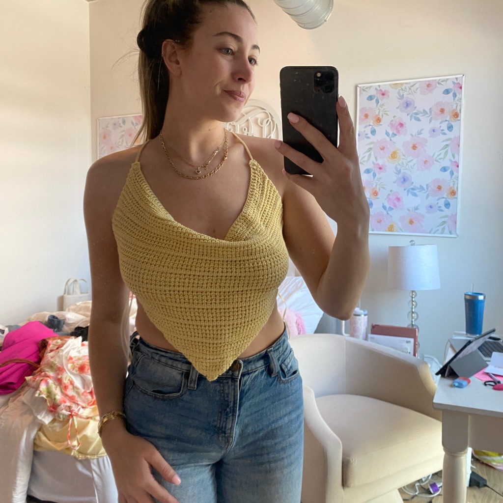 Yellow Crochet Top